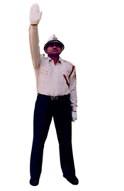 To stop vehicles coming from front