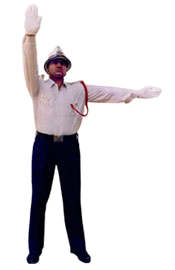 To stop vehicles approaching from front and behind simultaneously