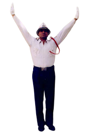 To stop vehicles approaching simultaneously from right and left