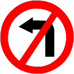 LEFT TURN PROHIBITED