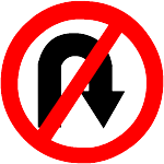 U-TURN PROHIBITED