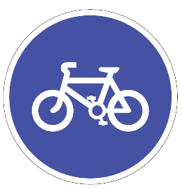 COMPULSORY CYCLE TRACK or CYCLE ONLY