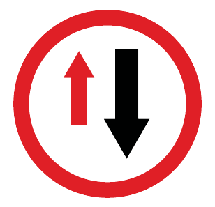 PRIORITY FOR ONCOMING TRAFFIC