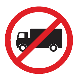 TRUCKS PROHIBITED