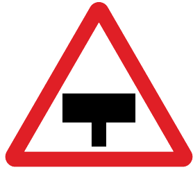 T-Intersection Major Road Ahead