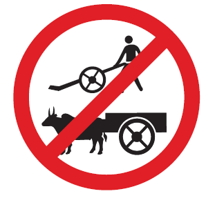 BULLOCK CARTS & HAND CARTS PROHIBITED
