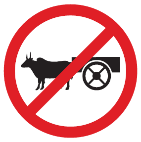 BULLOCK CART PROHIBITED