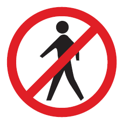 PEDESTRIAN PROHIBITED