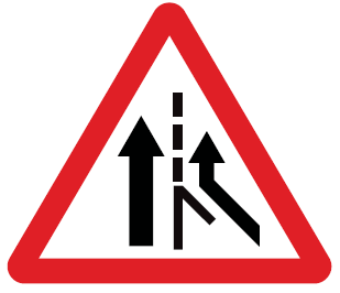 TRAFFIC MERGING AHEAD (FROM RIGHT)